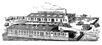 Historische Grafik des Gebäudes